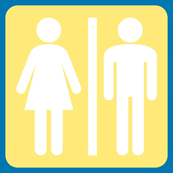 Wc personen flache vektorsymbol — Stockvektor