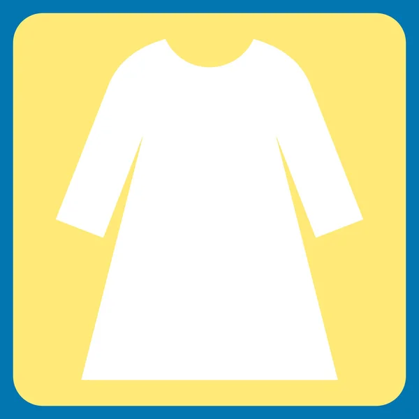 Woman Dress Flat Vector Symbol — Stock Vector