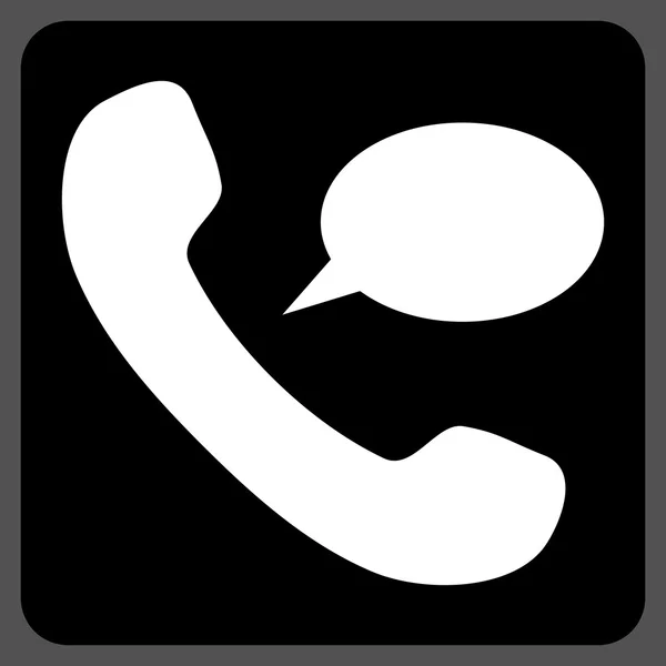 Telefoon bericht plat vector symbool — Stockvector