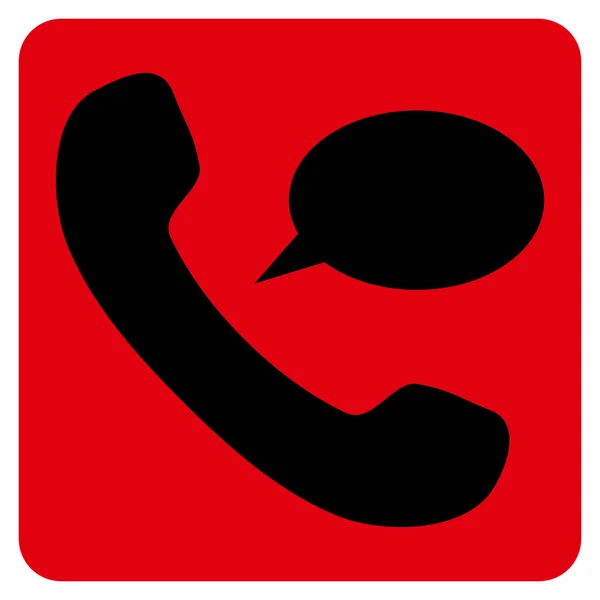 Telefoon bericht plat vector symbool — Stockvector