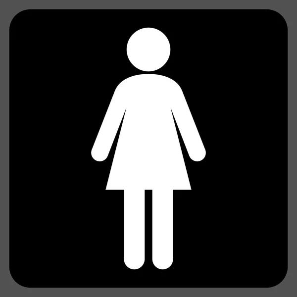 Simbol Vektor Datar Wanita - Stok Vektor
