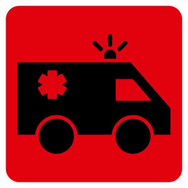 Icono de vector plano de coche de emergencia — Archivo Imágenes Vectoriales