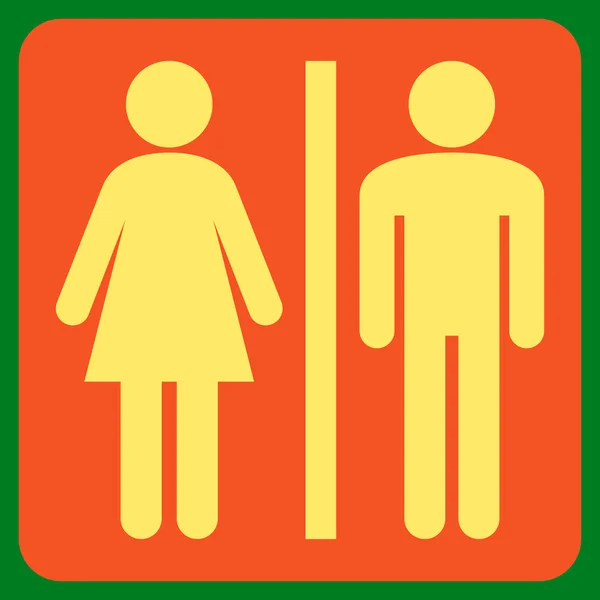 WC personen platte Vector symbool — Stockvector
