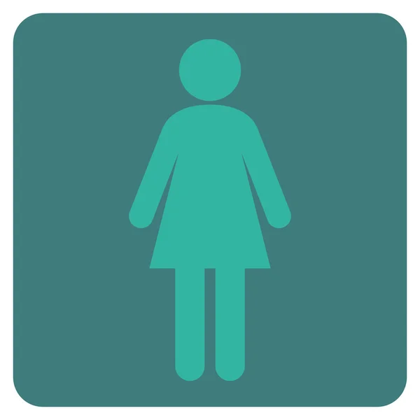 Woman Flat Vector Pictogram — Stock Vector