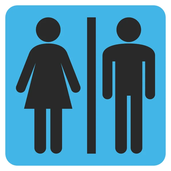 WC Personas Apartamento Vector Pictogram — Archivo Imágenes Vectoriales