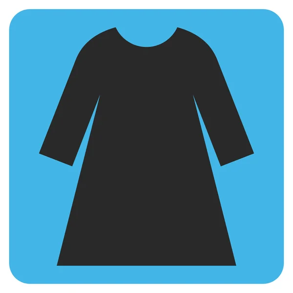 Donna vestito piatto vettoriale simbolo — Vettoriale Stock