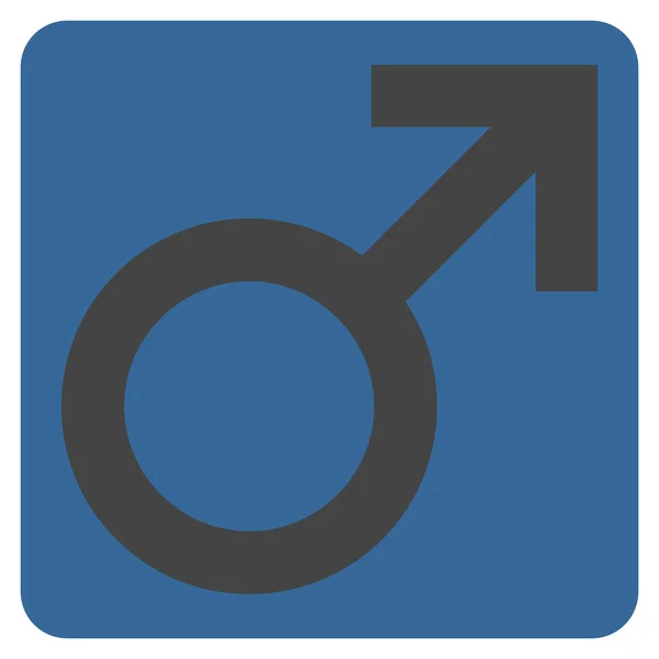 Symbole masculin Pictogramme vectoriel plat — Image vectorielle
