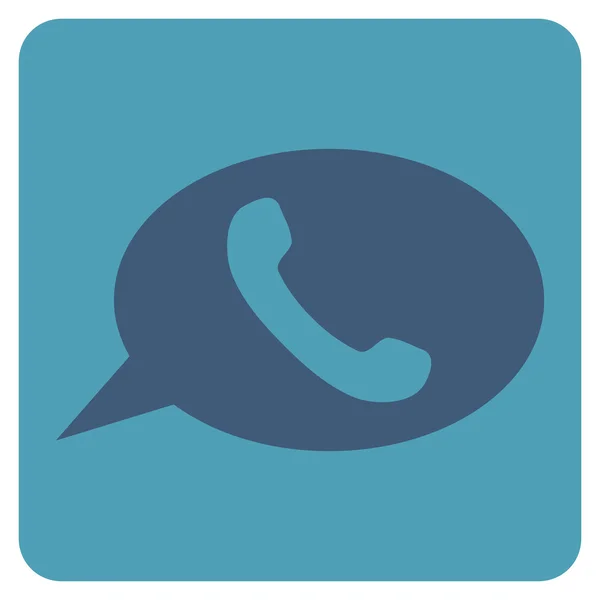 Telefone Mensagem Flat Vector Icon — Vetor de Stock