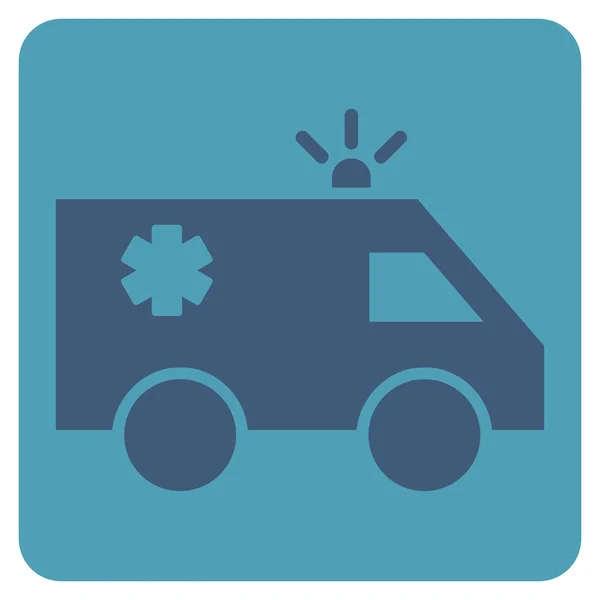 Icône de vecteur plat de voiture d'urgence — Image vectorielle