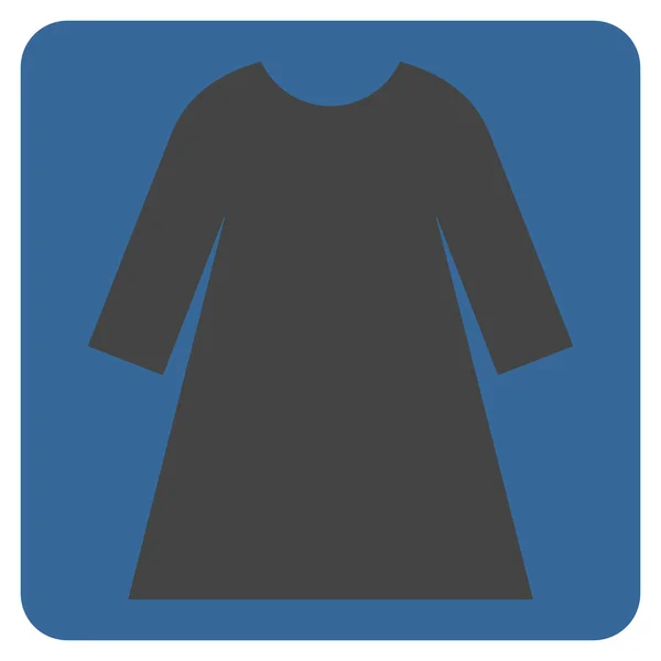 Woman Dress Flat Vector Symbol — Wektor stockowy