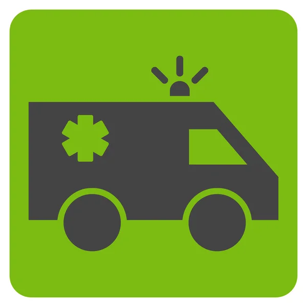 Icono de vector plano de coche de emergencia — Vector de stock