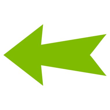 Ok sol düz vektör simgesi