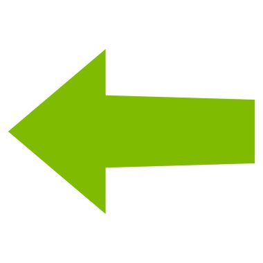 Ok sol düz vektör simgesi