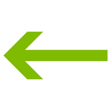 Ok sol düz vektör simgesi