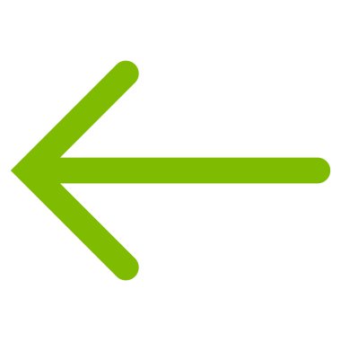 Ok sol düz vektör simgesi