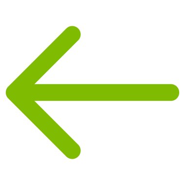 Ok sol düz vektör simgesi