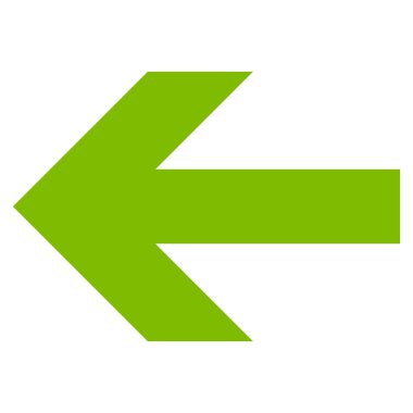 Ok sol düz vektör simgesi