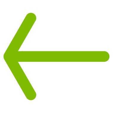 Ok sol düz vektör simgesi