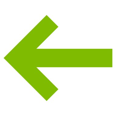 Ok sol düz vektör simgesi