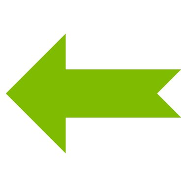 Ok sol düz vektör simgesi