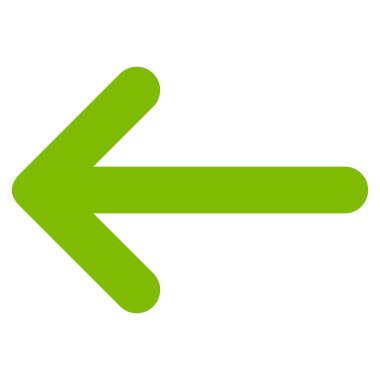 Ok sol düz vektör simgesi