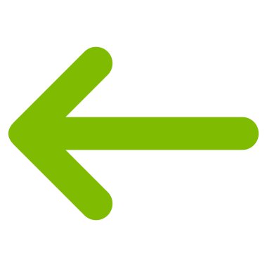 Ok sol düz vektör simgesi