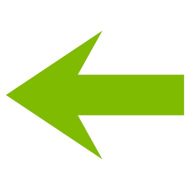 Ok sol düz vektör simgesi