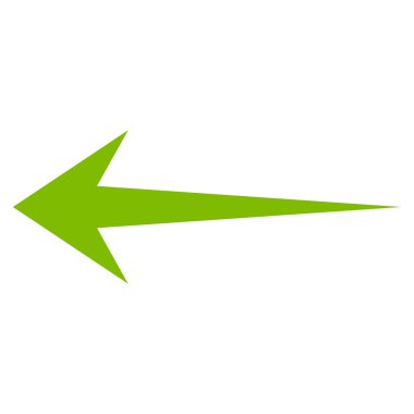 Ok sol düz vektör simgesi