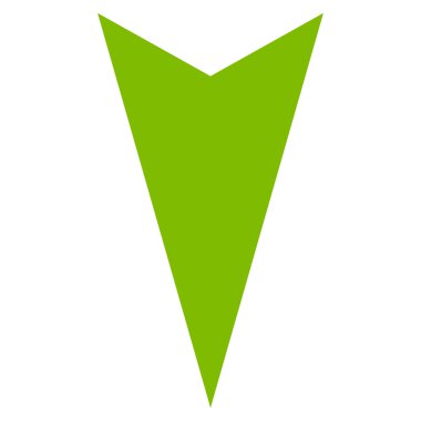 Düz vektör simgesi aşağı ok ucu