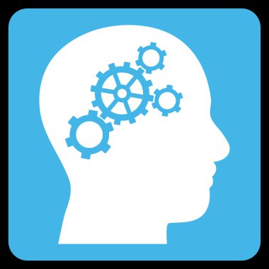 Beyin Dişlileri Düz Vektör Piktogramı