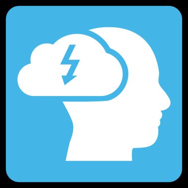 Beyin fırtınası düz vektör piktogram