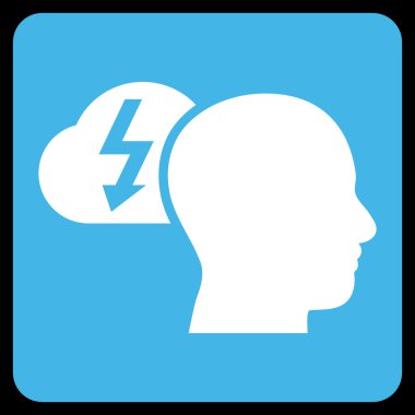 Beyin fırtınası düz vektör piktogram