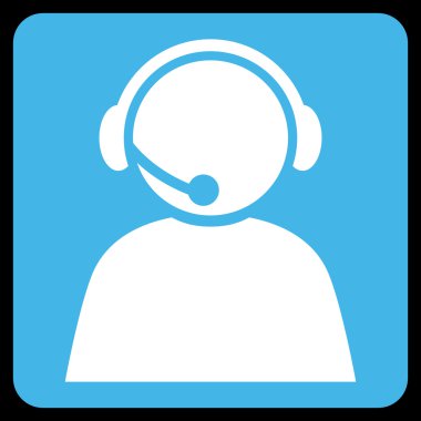 Çağrı Merkezi operatörü düz vektör piktogram