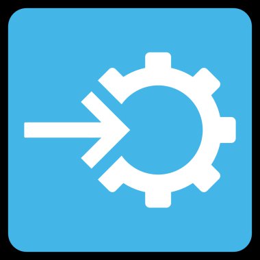 COG Tümleştirme düz vektör simgesi