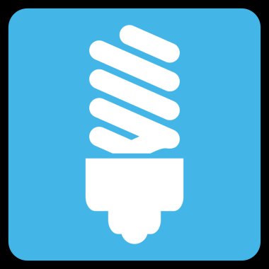 Floresan Ampul Düz Vektör Sembolü