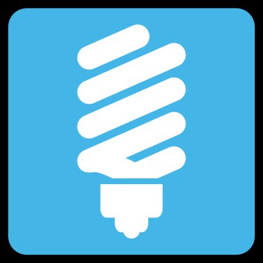 Floresan ampul düz vektör piktogram