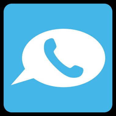 Telefon iletisi düz vektör simgesi