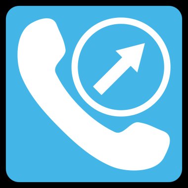 Giden Çağrı Düz Vektör Sembolü