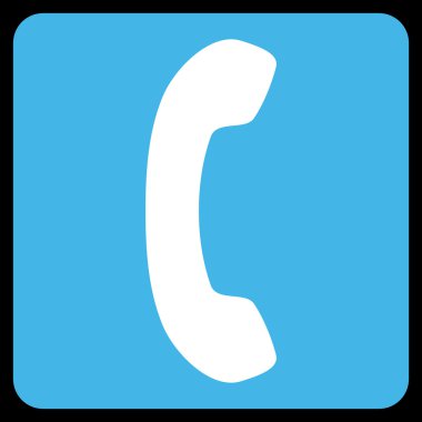 Telefon alıcı düz vektör simgesi