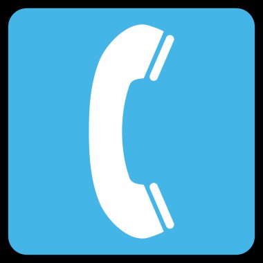 Alıcı düz vektör sembol telefon