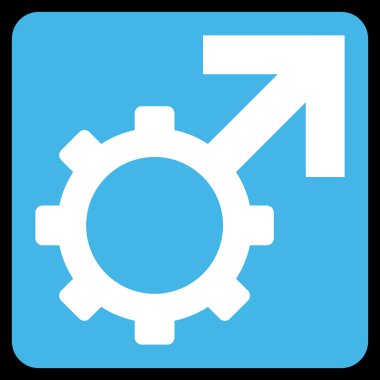 Teknolojik Potence düz vektör simgesi