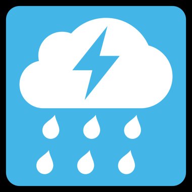 Fırtına düz vektör simgesi