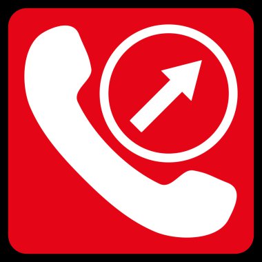 Giden arama düz vektör simgesi