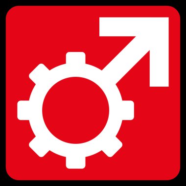 Teknolojik Potence düz vektör simgesi