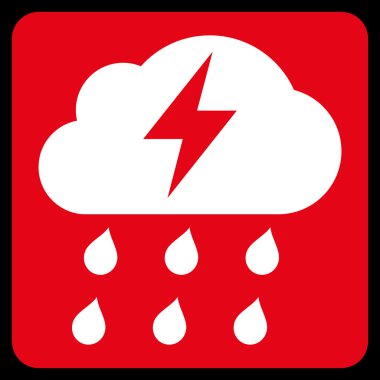 Fırtına düz vektör simgesi