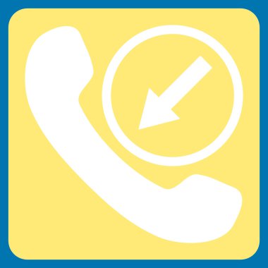 Gelen çağrı düz vektör piktogram