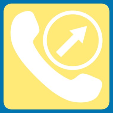 Giden çağrı düz vektör piktogram