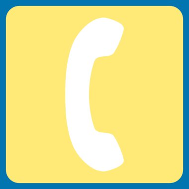 Telefon alıcı düz vektör simgesi