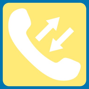 Telefon Konuşma Düz Vektör Simgesi