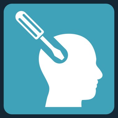 Beyin Aracı Düz Vektör Sembolü